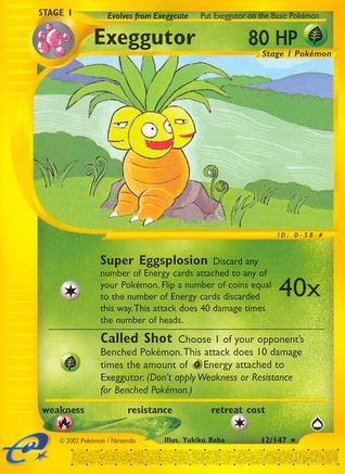 Aquapolis  012 Exeggutor (12)  - Reverse Holofoil - Rare