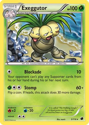 Plasma Freeze  005/116 Exeggutor  - Reverse Holofoil - Rare