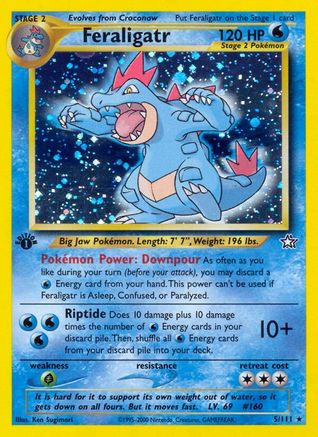 Neo Genesis  005/111 Feraligatr (5)  - 1st Edition Holofoil - Holo Rare