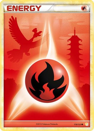 HeartGold SoulSilver  116 Fire Energy  - Reverse Holofoil - Common