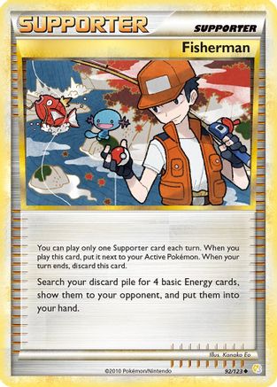 HeartGold SoulSilver  092 Fisherman  - Reverse Holofoil - Uncommon