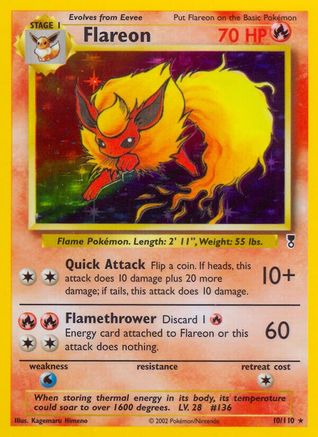 Legendary Collection  010 Flareon  - Holofoil - Holo Rare