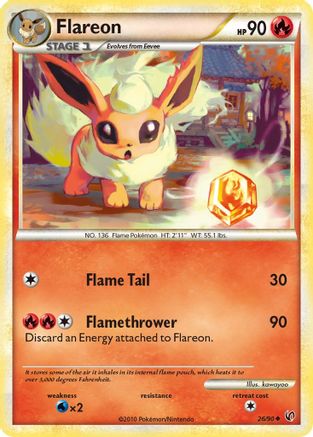 Undaunted  026/90 Flareon  - Reverse Holofoil - Uncommon