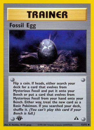Neo Discovery  072/75 Fossil Egg  - Unlimited - Uncommon