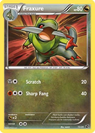 Dragon Vault  015 Fraxure (15)  - Holofoil - Holo Rare