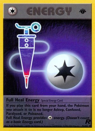 Team Rocket  081/82 Full Heal Energy  - 1st Edition - Uncommon