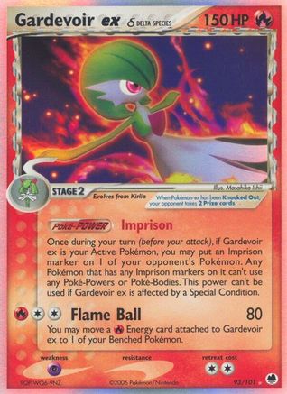 Dragon Frontiers  Gardevoir ex (Delta Species)  - Holofoil - Ultra Rare
