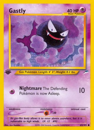 Neo Destiny  065/105 Gastly  - 1st Edition - Common