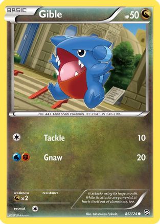Dragons Exalted  086/124 Gible (86)  - Reverse Holofoil - Common