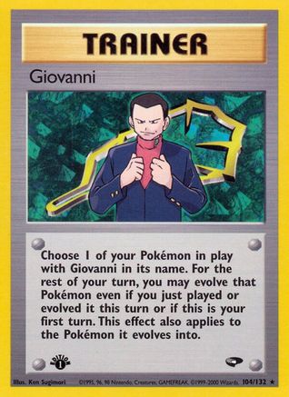 Gym Challenge  104/132 Giovanni (104)  - Unlimited - Rare