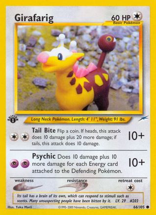Neo Destiny  066/105 Girafarig  - 1st Edition - Common