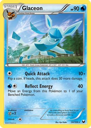 Dark Explorers  030 Glaceon  - Reverse Holofoil - Rare