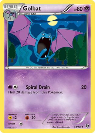 Plasma Storm  054 Golbat  - Reverse Holofoil - Uncommon