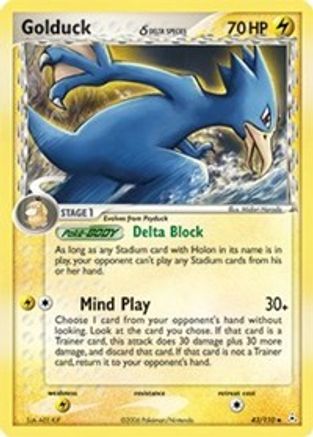 Holon Phantoms  043 Golduck (Delta Species)  - Reverse Holofoil - Uncommon