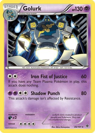 Plasma Blast  046 Golurk  - Holofoil - Holo Rare