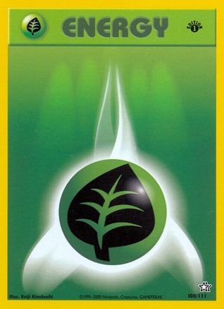 Neo Genesis  108/111 Grass Energy  - Unlimited - Common