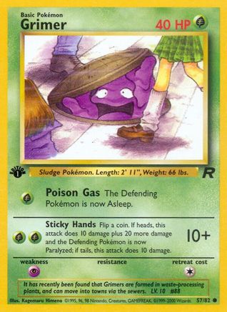 Team Rocket  057/82 Grimer  - Unlimited - Common
