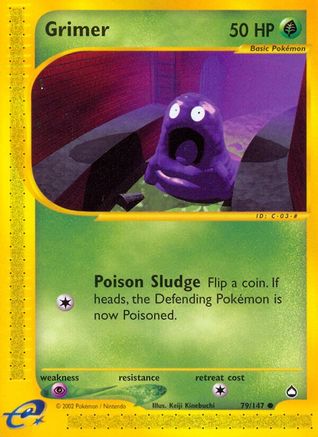 Aquapolis  079/147 Grimer  - Reverse Holofoil - Common
