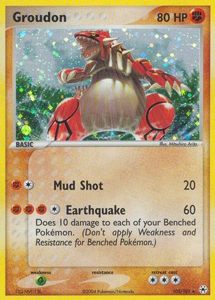 Hidden Legends  Groudon  - Holofoil - Secret Rare