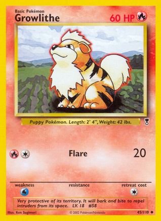 Legendary Collection  045/110 Growlithe  - Reverse Holofoil - Uncommon