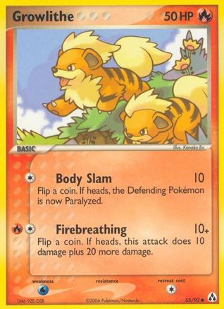 Legend Maker  055 Growlithe  - Reverse Holofoil - Common