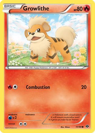 Next Destinies  011/99 Growlithe (11)  - Reverse Holofoil - Common