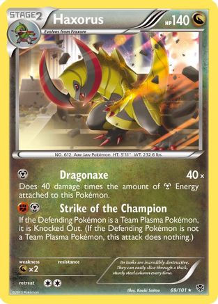 Plasma Blast  069/101 Haxorus  - Holofoil - Holo Rare