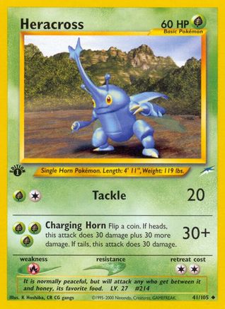 Neo Destiny  041/105 Heracross  - Unlimited - Uncommon