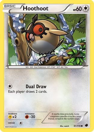 Plasma Freeze  091 Hoothoot  - Common