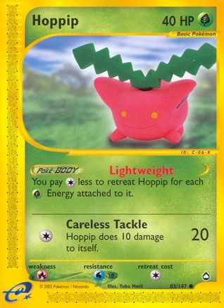Aquapolis  083/147 Hoppip  - Reverse Holofoil - Common