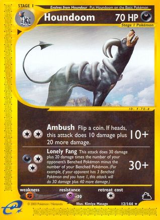 Skyridge  012 Houndoom (12)  - Reverse Holofoil - Rare