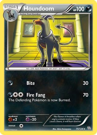 Dragons Exalted  075/124 Houndoom  - Reverse Holofoil - Rare