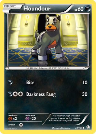 Dragons Exalted  074 Houndour  - Reverse Holofoil - Common