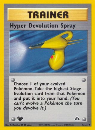 Neo Discovery  073/75 Hyper Devolution Spray  - 1st Edition - Uncommon