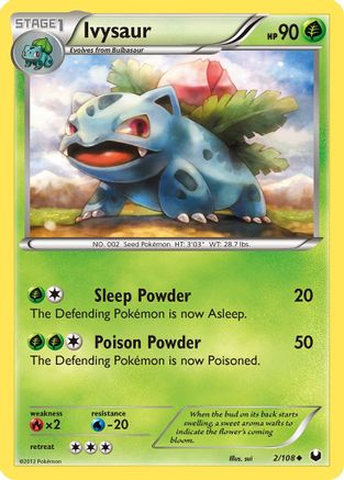Dark Explorers  002 Ivysaur  - Reverse Holofoil - Uncommon