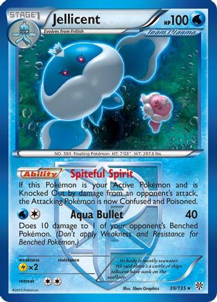 Plasma Storm  039 Jellicent (Team Plasma)  - Rare