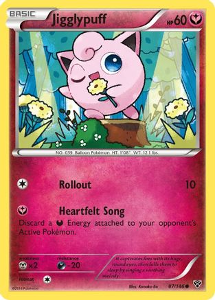 XY Base Set  087/146 Jigglypuff (87)  - Reverse Holofoil - Common
