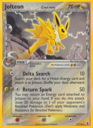 Delta Species  007 Jolteon (Delta Species)  - Reverse Holofoil - Holo Rare