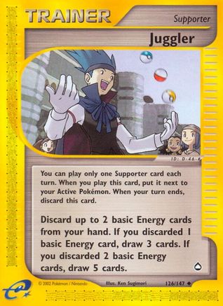 Aquapolis  126/147 Juggler  - Reverse Holofoil - Uncommon