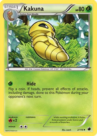 Plasma Freeze  002/116 Kakuna  - Reverse Holofoil - Uncommon