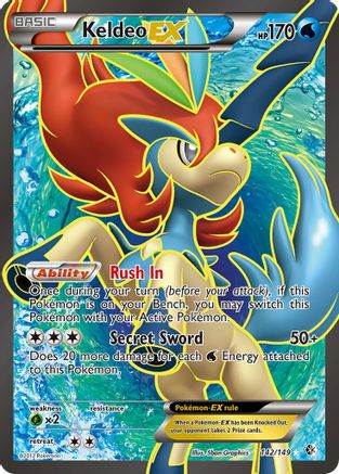 Boundaries Crossed  142 Keldeo EX (142 Full Art)  - Holofoil - Ultra Rare