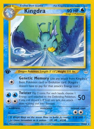 Neo Revelation  019/64 Kingdra  - 1st Edition - Rare