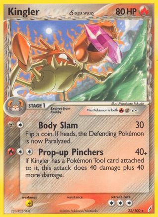 Crystal Guardians /100 Kingler (Delta Species)  - Rare