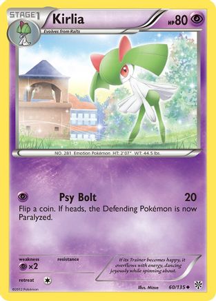 Plasma Storm  060 Kirlia  - Reverse Holofoil - Uncommon
