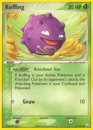 Team Rocket Returns  061 Koffing  - Reverse Holofoil - Common