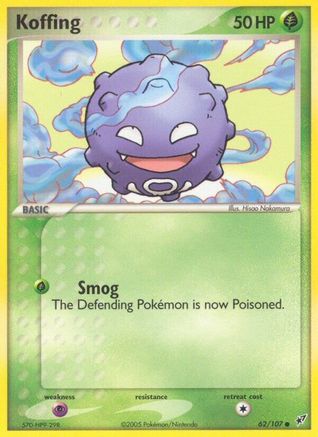 Deoxys  062 Koffing  - Reverse Holofoil - Common