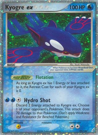 Crystal Guardians /100 Kyogre ex  - Holofoil - Ultra Rare