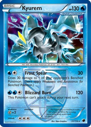 Plasma Freeze  031 Kyurem (Team Plasma)  - Holofoil - Holo Rare