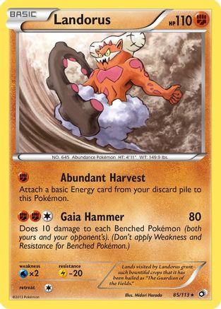 Legendary Treasures  085 Landorus  - Reverse Holofoil - Holo Rare