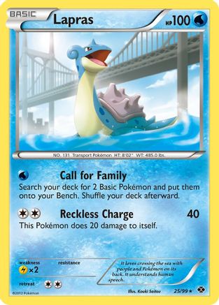 Next Destinies  025/99 Lapras (25)  - Reverse Holofoil - Rare
